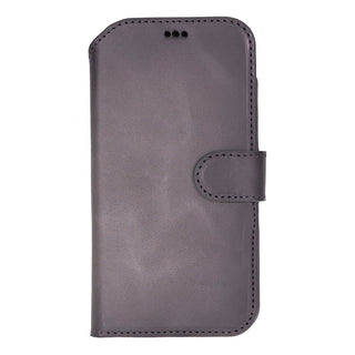 Carter Detachable Leather Wallet Case – iPhone 17 Air, Gray - UnBranded