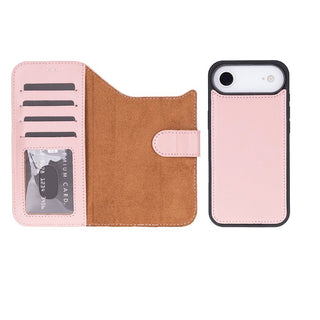 Carter Detachable Leather Wallet Case – iPhone 17 Air, Pink - UnBranded