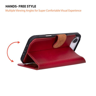Carter Detachable Leather Wallet Case – iPhone 17 Air, Red - UnBranded