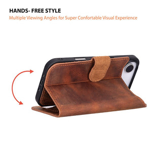 Carter Detachable Leather Wallet Case – iPhone 17 Air, Saddle Brown - UnBranded