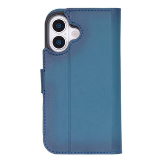 Carter Detachable Leather Wallet Case – iPhone 17, Blue - UnBranded