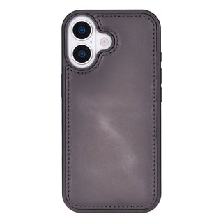 Carter Detachable Leather Wallet Case – iPhone 17, Gray - UnBranded