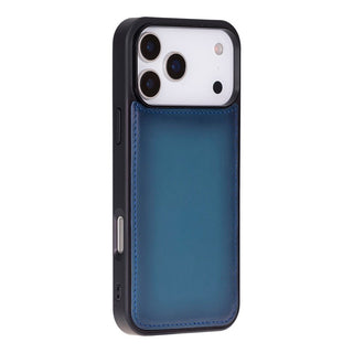 Carter Detachable Leather Wallet Case – iPhone 17 Pro, Blue - UnBranded