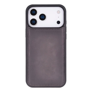 Carter Detachable Leather Wallet Case – iPhone 17 Pro, Gray - UnBranded