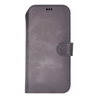 Carter Detachable Leather Wallet Case – iPhone 17 Pro, Gray - UnBranded
