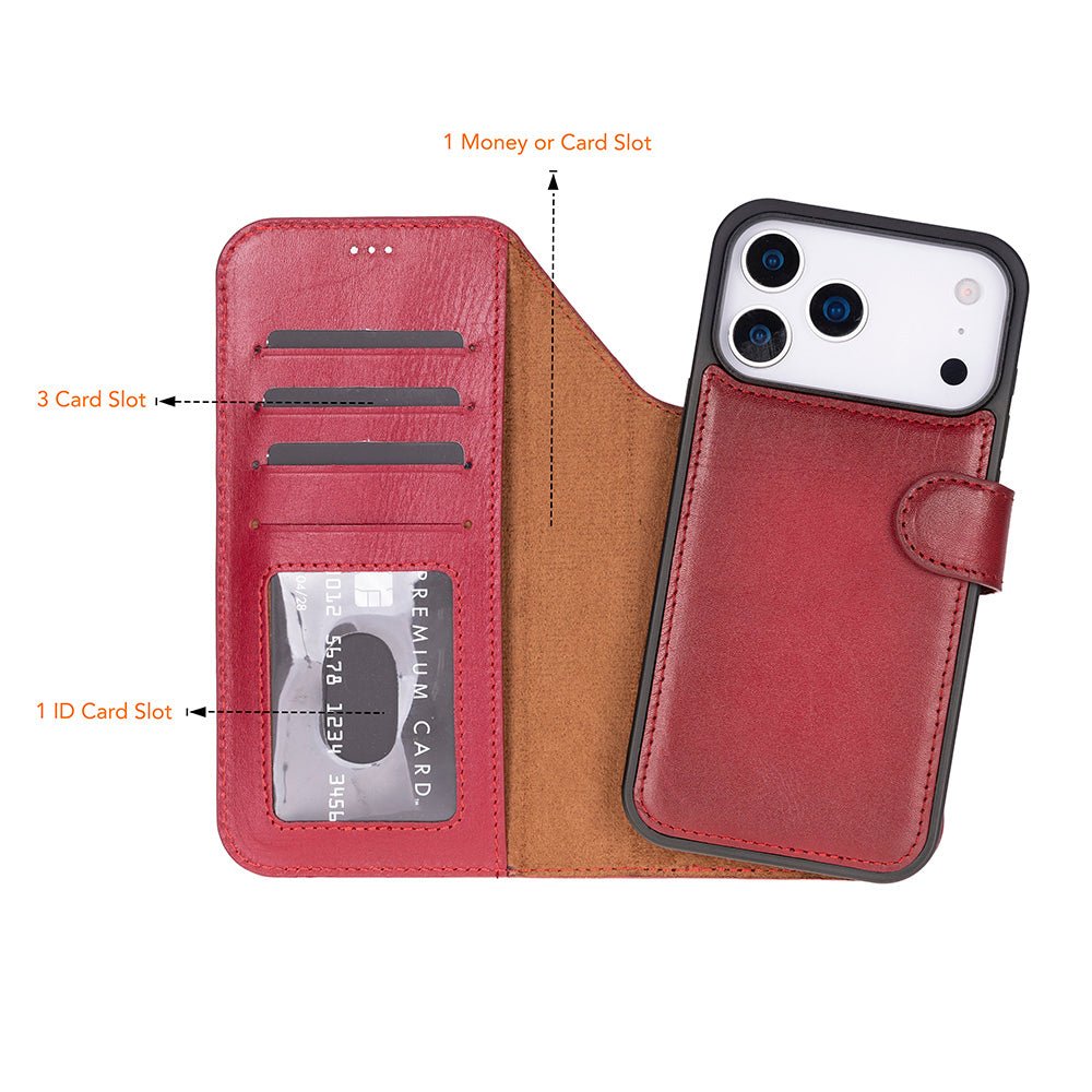 TUNIQ Custodia Libro per iPhone 16 Pro Max in Pelle PU con Custodia per TUNIQ Custodia Libro per iPhone 16 Pro Max in Pelle PU con Custodia per