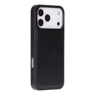 Carter Detachable Leather Wallet Case – iPhone 17 Pro Max, Rustic Black - UnBranded