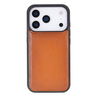 Carter Detachable Leather Wallet Case – iPhone 17 Pro Max, Rustic Tan - UnBranded