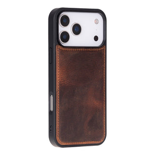 Carter Detachable Leather Wallet Case – iPhone 17 Pro Max, Saddle Brown - UnBranded