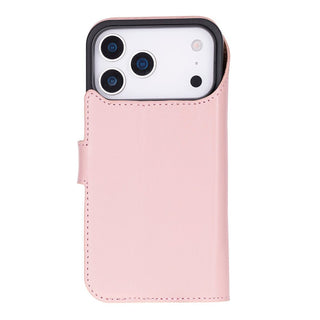 Carter Detachable Leather Wallet Case – iPhone 17 Pro, Pink - UnBranded