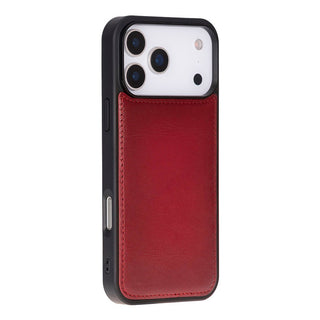 Carter Detachable Leather Wallet Case – iPhone 17 Pro, Red - BlackBrook Case