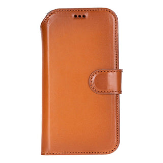Carter Detachable Leather Wallet Case – iPhone 17 Pro, Rustic Tan - UnBranded