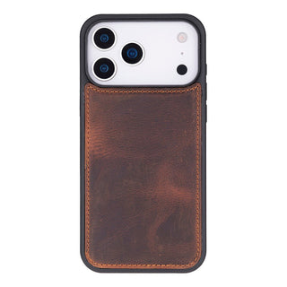 Carter Detachable Leather Wallet Case – iPhone 17 Pro, Saddle Brown - UnBranded