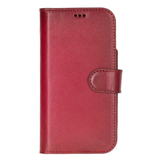 Carter Detachable Leather Wallet Case – iPhone 17, Red - BlackBrook Case