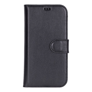 Carter Detachable Leather Wallet Case – iPhone 17, Rustic Black - UnBranded