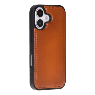 Carter Detachable Leather Wallet Case – iPhone 17, Rustic Tan - UnBranded