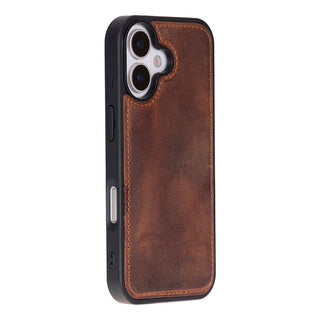 Carter Detachable Leather Wallet Case – iPhone 17, Saddle Brown - UnBranded