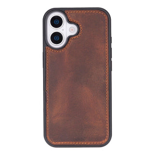 Carter Detachable Leather Wallet Case – iPhone 17, Saddle Brown - UnBranded