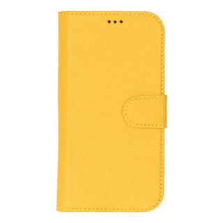 Carter Detachable Leather Wallet Case – iPhone 17, Yellow - UnBranded