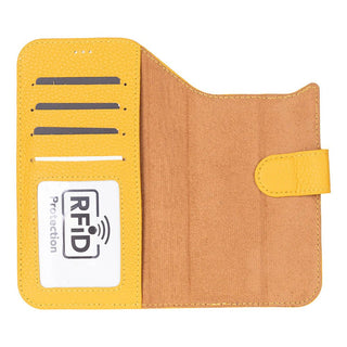 Carter Detachable Leather Wallet Case – iPhone 17, Yellow - UnBranded