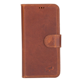 Carter Detachable Leather Wallet Case – iPhone 17e, Golden Brown - BlackBrook Case