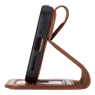 Carter Detachable Leather Wallet Case – Pixel 10, Burnished Tan - BlackBrook Case