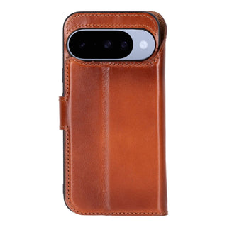 Carter Detachable Leather Wallet Case – Pixel 10, Burnished Tan - BlackBrook Case