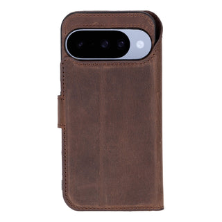 Carter Detachable Leather Wallet Case – Pixel 10, Distressed Coffee - BlackBrook Case