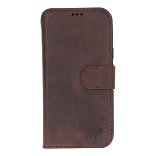 Carter Detachable Leather Wallet Case – Pixel 10, Distressed Coffee - BlackBrook Case