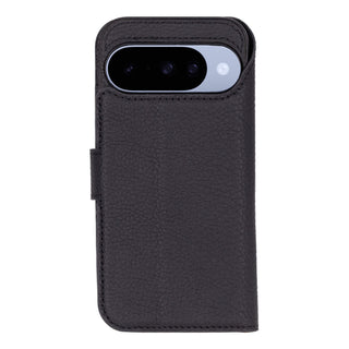 Carter Detachable Leather Wallet Case – Pixel 10, Pebble Black - BlackBrook Case