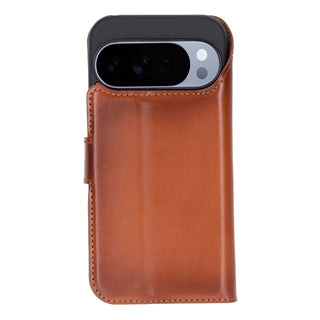 Carter Detachable Leather Wallet Case – Pixel 10 Pro XL, Burnished Tan - BlackBrook Case