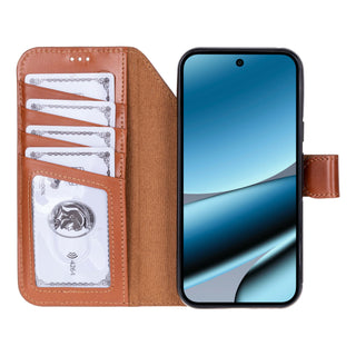 Carter Detachable Leather Wallet Case – Pixel 10 Pro XL, Burnished Tan - BlackBrook Case