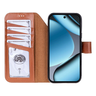 Carter Detachable Leather Wallet Case – Pixel 10 Pro XL, Burnished Tan - BlackBrook Case