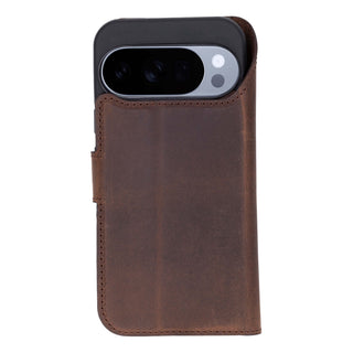Carter Detachable Leather Wallet Case – Pixel 10 Pro XL, Distressed Coffee - BlackBrook Case