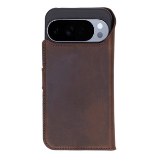 Carter Detachable Leather Wallet Case – Pixel 10 Pro XL, Distressed Coffee - BlackBrook Case