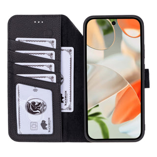 Carter Detachable Leather Wallet Case – Pixel 10 Pro XL, Pebble Black - BlackBrook Case