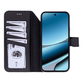 Carter Detachable Leather Wallet Case – Pixel 10 Pro XL, Pebble Black - BlackBrook Case