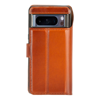 Carter Detachable Leather Wallet Case – Pixel 8 Pro, Burnished Tan - BlackBrook Case
