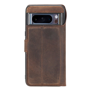 Carter Detachable Leather Wallet Case – Pixel 8 Pro, Distressed Coffee - BlackBrook Case