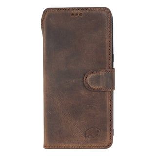Carter Detachable Leather Wallet Case – Pixel 8 Pro, Distressed Coffee - BlackBrook Case
