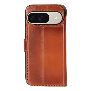 Carter Detachable Leather Wallet Case – Pixel 9, Burnished Tan - BlackBrook Case