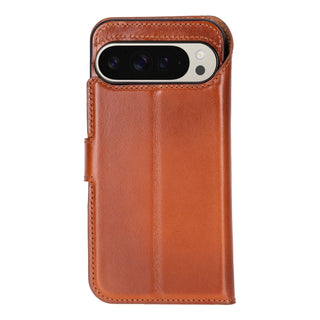 Carter Detachable Leather Wallet Case – Pixel 9 Pro, Burnished Tan - BlackBrook Case