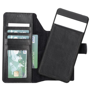 Carter Google Pixel 7 Detachable Wallet Case, Rustic Black - Bouletta