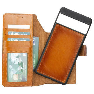 Carter Google Pixel 7 Detachable Wallet Case, Rustic Tan - Bouletta