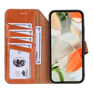 Carter Google Pixel 9 Pro XL Wallet Case, Burnished Tan - BlackBrook Case