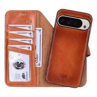 Carter Google Pixel 9 Pro XL Wallet Case, Burnished Tan - BlackBrook Case