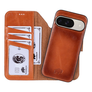 Carter Google Pixel 9 Wallet Case, Burnished Tan - BlackBrook Case