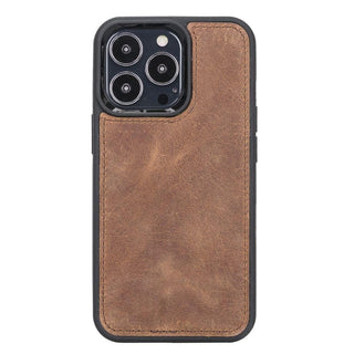 Carter iPhone 13 PRO Detachable Wallet Case, Antique Brown - Bouletta