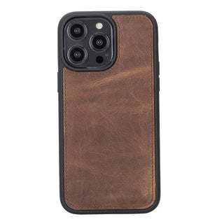 Carter iPhone 14 Plus Detachable Wallet Case, Antique Brown - Bouletta