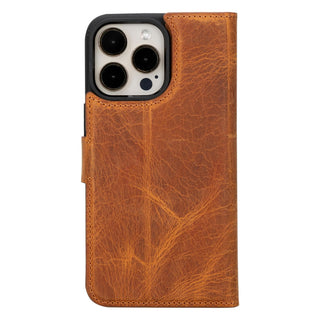 Carter iPhone 15 Detachable Wallet Case, Antique Mocca - Bouletta